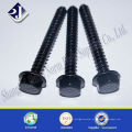 Titanium flange head self topping screw black oxide